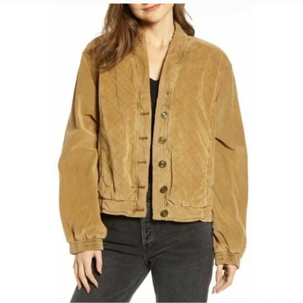 Free people quilted bomber jacket
